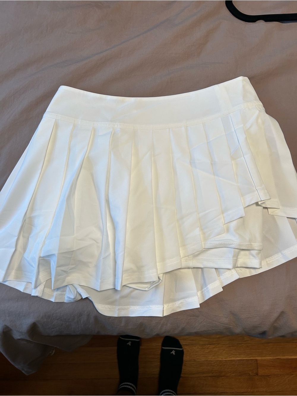 aerie White Pleated Skater Tennis Skirt